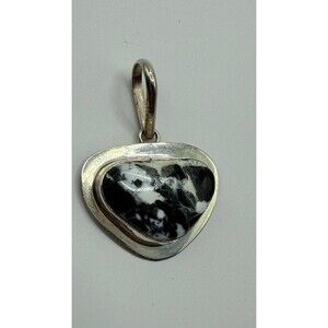 Sterling silver White Buffalo Pendant